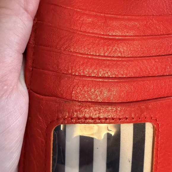 Juicy Couture 2012 Quilted Leather Studded Red Snap Wallet Clutch Card Holder - Picture 9 of 15